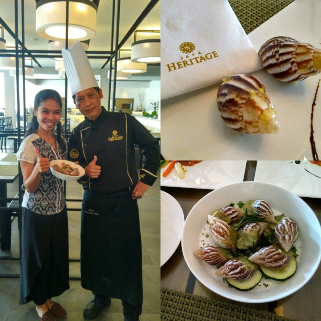 linapuspita79's tweet image. Special banget bisa nyobain menu ala #javaheritagehotel Purwokerto #EscargotsBourguignonne renyah gurih