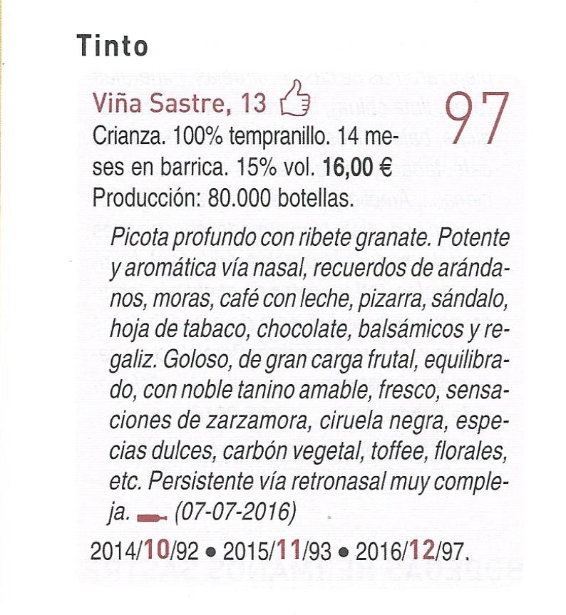 ¡Nuestro Crianza 2013 destaca por 2º año consecutivo como Mejor Crianza en Guía <a href="/GrupoGourmets/">Grupo Gourmets</a> Vino!  #RiberadelDuero #DrinkRibera #BestWine
