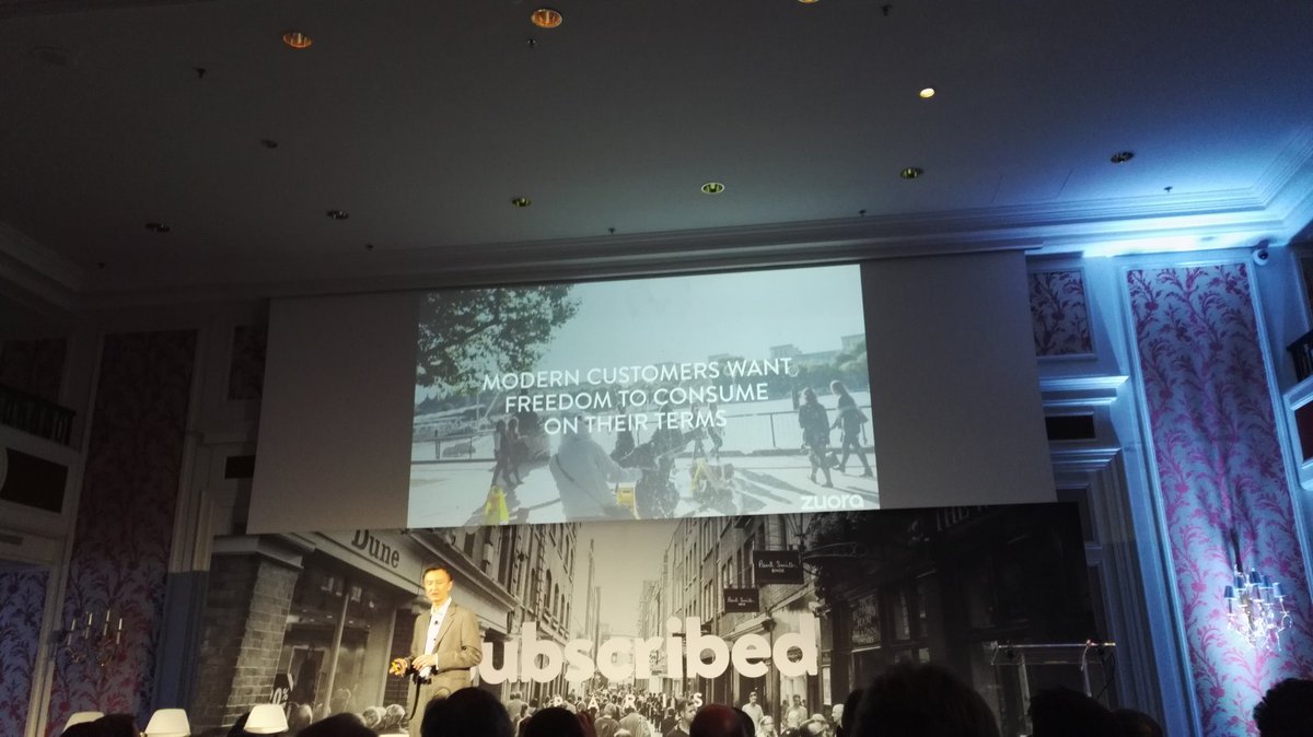 SlimPay's tweet photo. "We want freedom from the burden that comes with ownership" #subscription #subscribedparis @Zuora https://t.co/eThvapHWjq