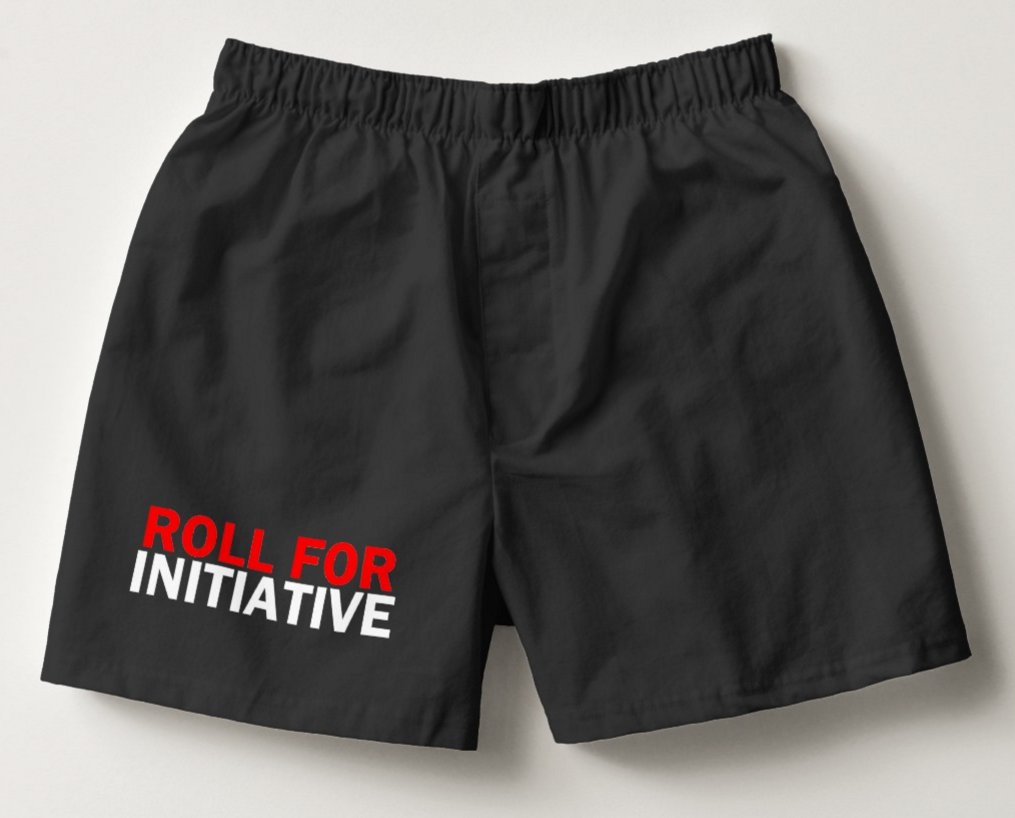 RunJoStyle's tweet image. #RPG boxer shorts... simply roll for initiative! ow.ly/Z4Yz306f46Q #dnd #gift #d20