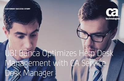 CA_Deutsch's tweet image. Help Desk-Management optimieren und #IT-Kosten sparen – die #UBIBanca setzt auf den #ServiceDeskManager von @CAinc: ow.ly/Jr0t306iqYm