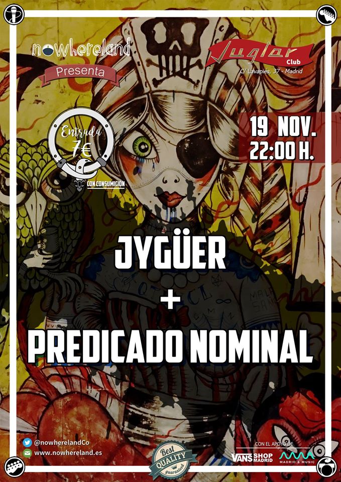 Jyguer's tweet photo. Mañana sábado celebramos nuestros tres años de vida en @SalaJuglar junto a @prednominal y recibiendo amor de la gente de @nowherelandCo https://t.co/fjh0QN3pRp