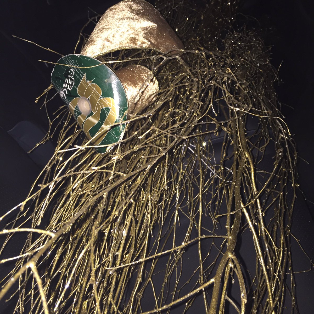 due to no conifer stuff-wow garlands won't be green this year! gold twigs thanks <a href="/dorkingflowers/">Dorking Flowers</a>, ivy n holly. Open Sundays 11-2.30 til xmas