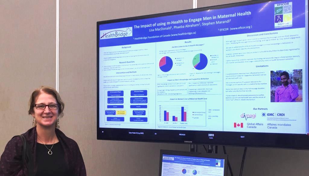 HealthBridgeCan's tweet photo. Our ED Sian FitzGerald at #HSG2016
Our paper focused on using m-Health to engage men in #MNCH https://t.co/FeVYJvlAjh