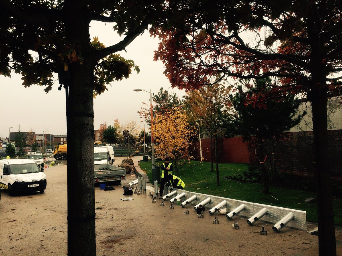 BelfastBikes's tweet image. Eastward bound! Construction is well underway for our docking station at the brand new CS Lewis Square, which launches next Tues at 6pm!