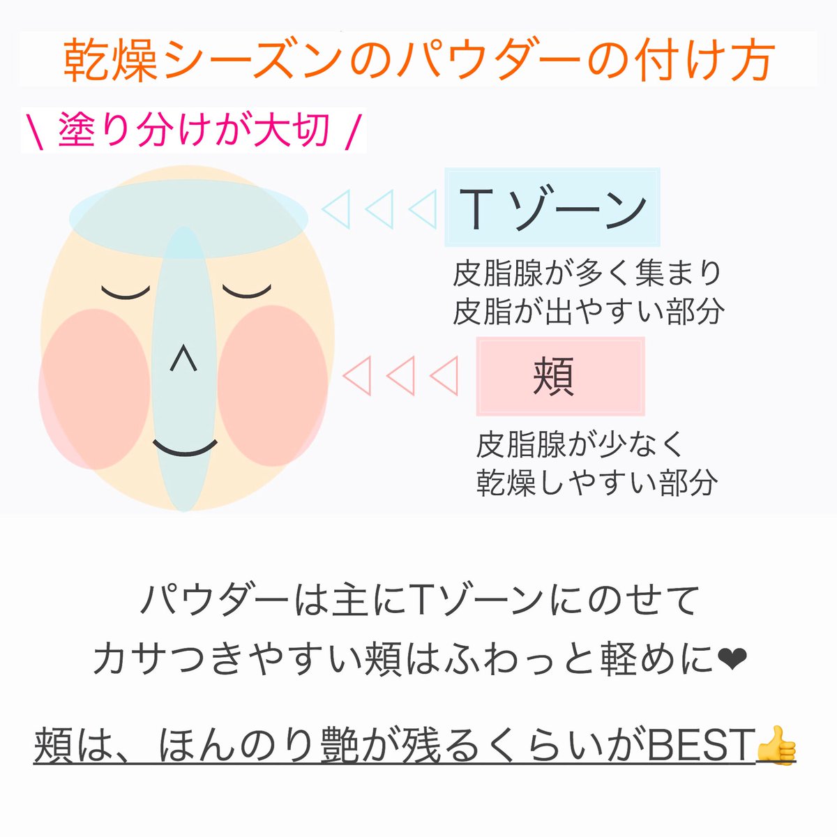 Blanche Etoile Shop En Twitter フェイスパウダー 上手く使えていますか 乾燥が気になる季節 コツをおさえて 上手く使いこなしましょう 乾燥肌だからパウダーは使わない Tゾーンはテカるけど頬は乾燥する お粉大好き 頬にたっぷりつけます こんな Blanche Etoile Shop En Twitter フェイスパウダー 上手く使えていますか 乾燥が気になる季節 コツをおさえて 上手く使いこなしましょう 乾燥肌だからパウダーは使わない Tゾーンはテカるけど頬は乾燥する お粉大好き 頬にたっぷりつけます こんな