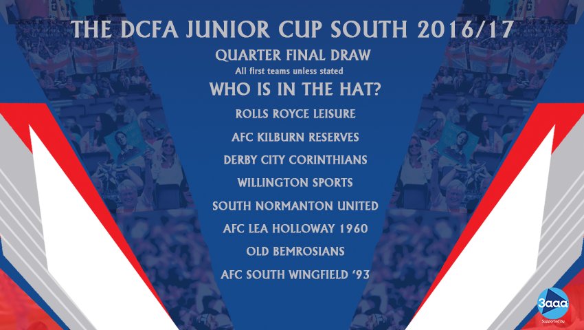 The fourth of four DCFA County Cup Quarter Final draws from 12pm - LIVE!
Junior Cup South - who's in the hat?
(4/4)