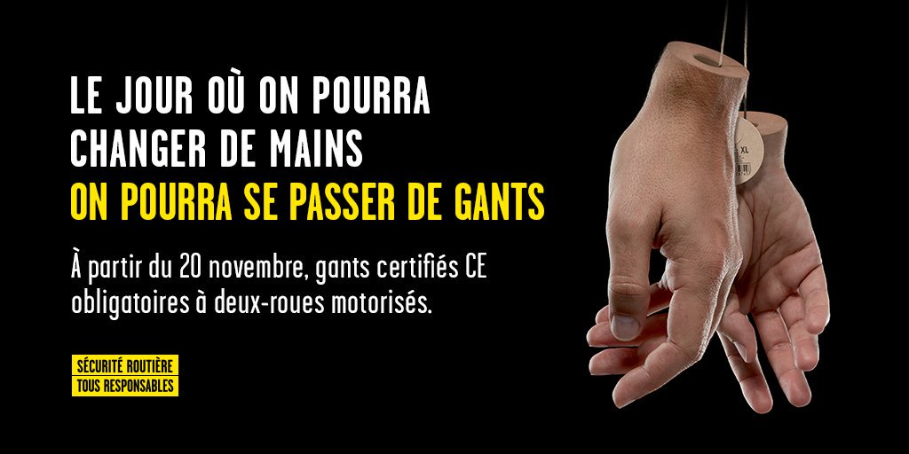 Le port des gants obligatoire pour les motards à partir de dimanche 20 NOV 2016 Cxi_YWJXcAAQHwp