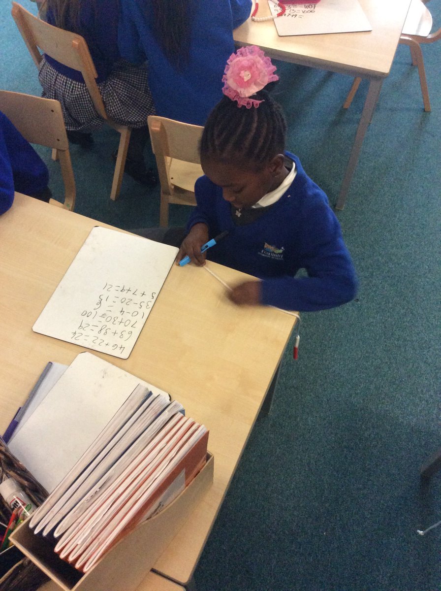 plum_class's tweet photo. We are choosing preferred strategies to work out addition and subtraction problems! #MathsRockedToday #concreteobjects #maths @foxfield https://t.co/zyAayXsQ4R