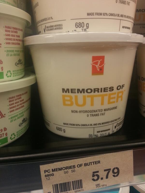 dagra2's tweet photo. By far and away the most mournful I Can't Believe It's Not Butter clone. https://t.co/UgttJMeM0R