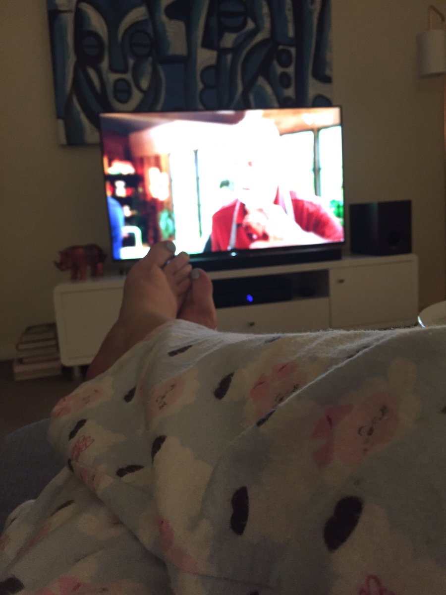 macmelb's tweet image. Just for you @adamsomes - Home and in pjs and watching Great Aussie Bake Off #bliss #noelsswissroll