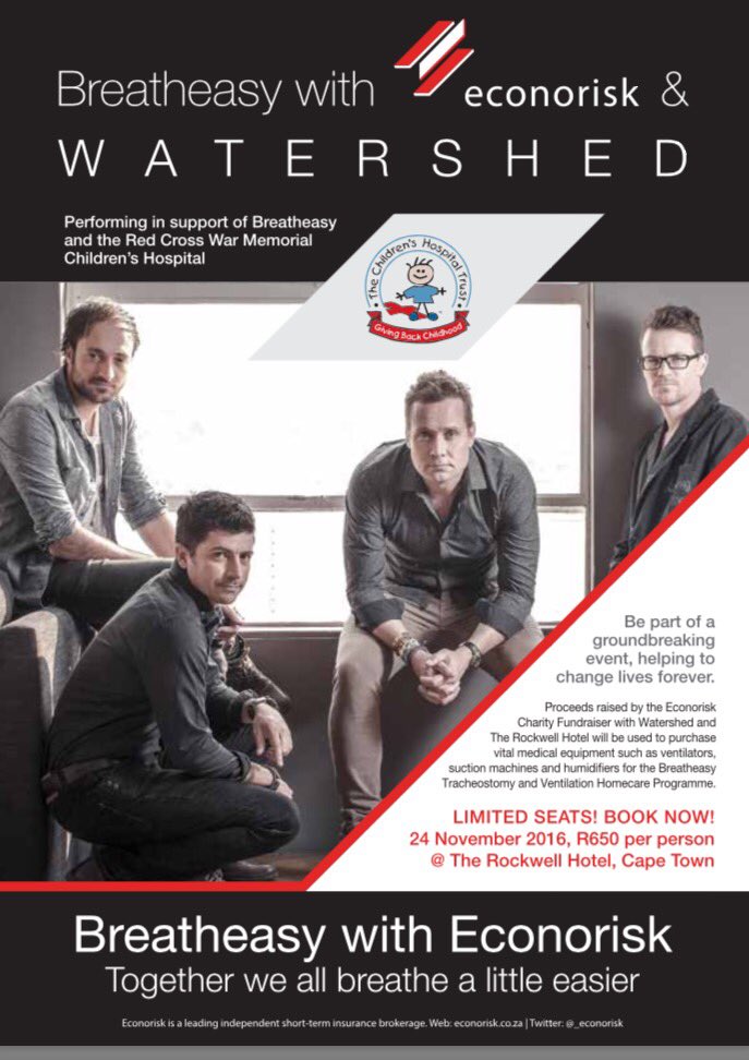 JuliaLedingham's tweet image. Get your tickets to Watershed now! Hosted by @ec_breatheasy support this amazing cause! @BrettNSchultz @breatheasySA