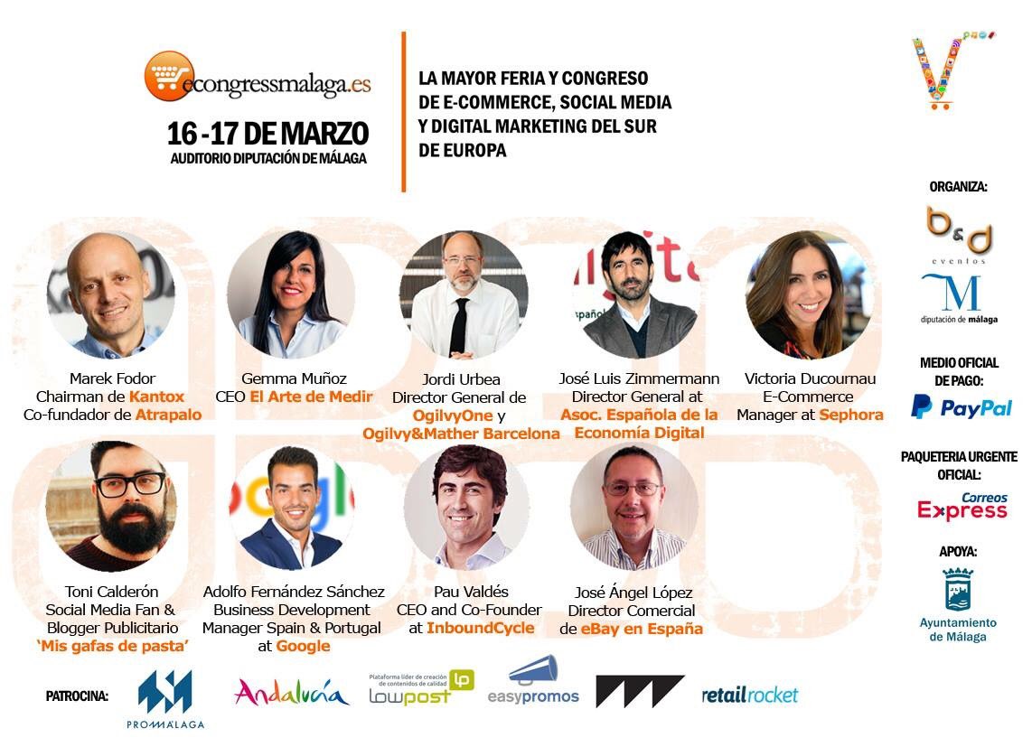 eCongressMalaga's tweet image. Si te apasiona el #ecommerce #socialmedia #MarketingDigital te esperamos en V econgressmalaga.es
Aquí tienes el cartel de profesionales