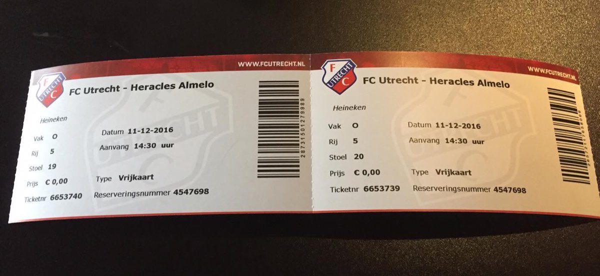 Wil jij 2 vrijkaarten winnen voor FC Utrecht - Heracles op 11-12?
Retweet dan dit bericht. Volgende week maken we de winnaar bekend.