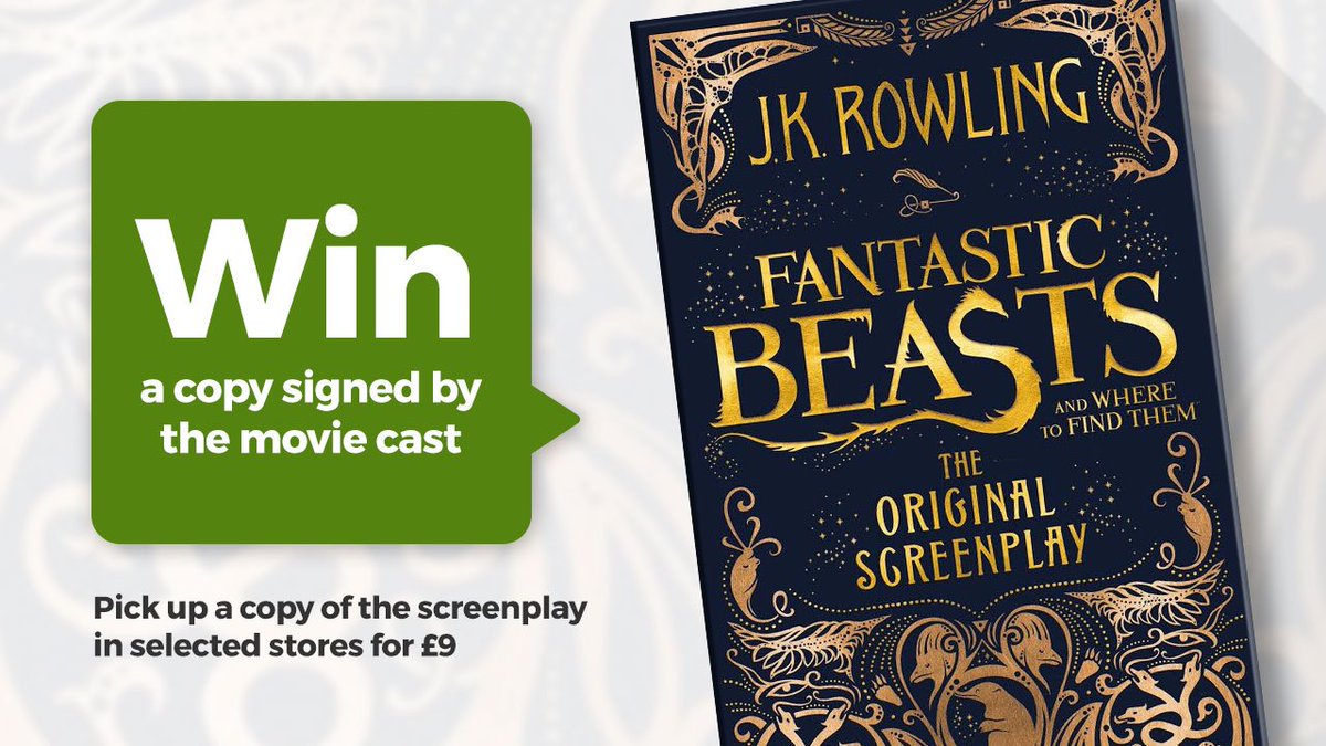 asda's tweet photo. RT &amp; follow for a chance to #win a #FantasticBeasts screenplay – signed by the movie cast! Ends 20/11 https://t.co/ScUsaRcYsF #FBScreenplay https://t.co/w3YY4fyHXd