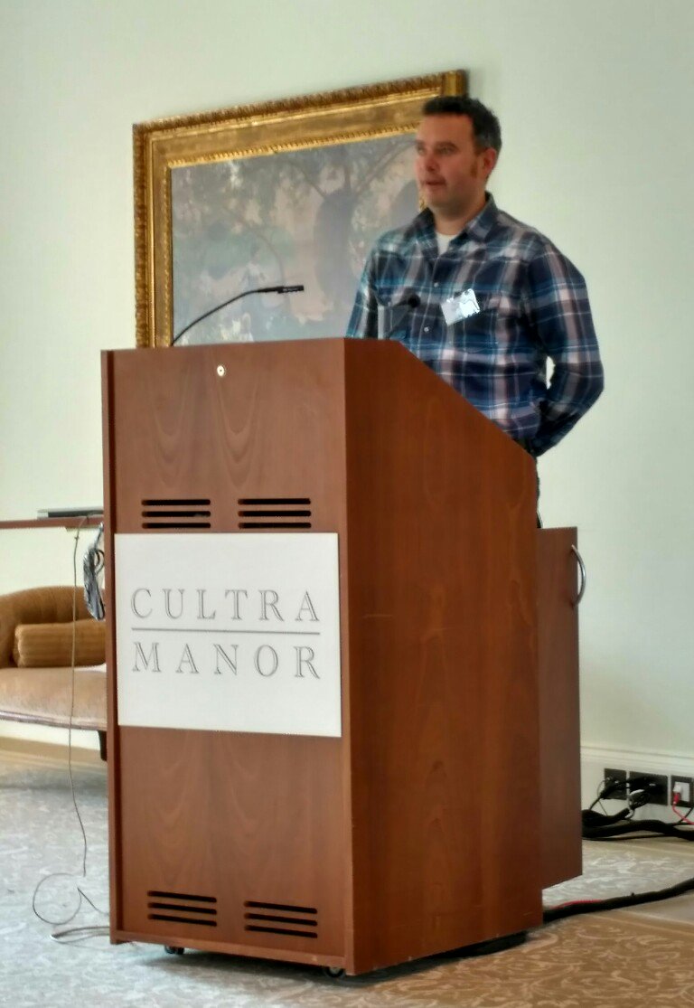 KillDowning's tweet photo. Paul Loughran &amp; Ciaran Murray speaking on #NearArchive #Bisa2016 @UlstrFolkMuseum @nearfm @AoifeNicCanna @dri_ireland  #ExploreArchives https://t.co/YliuAUMII8