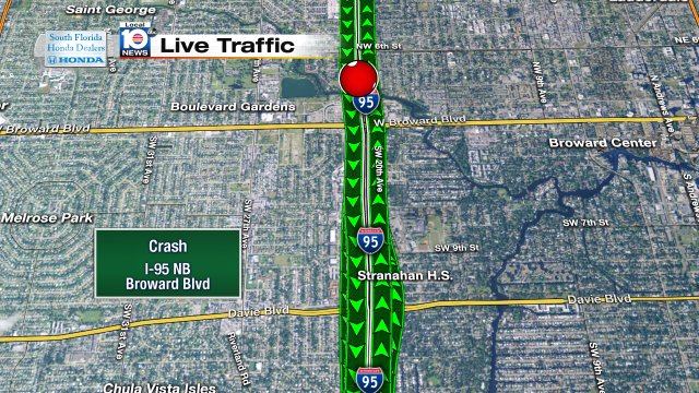 Crash on I-95 NB at Broward Blvd #traffic https://t.co/Kuy5r0wI6P