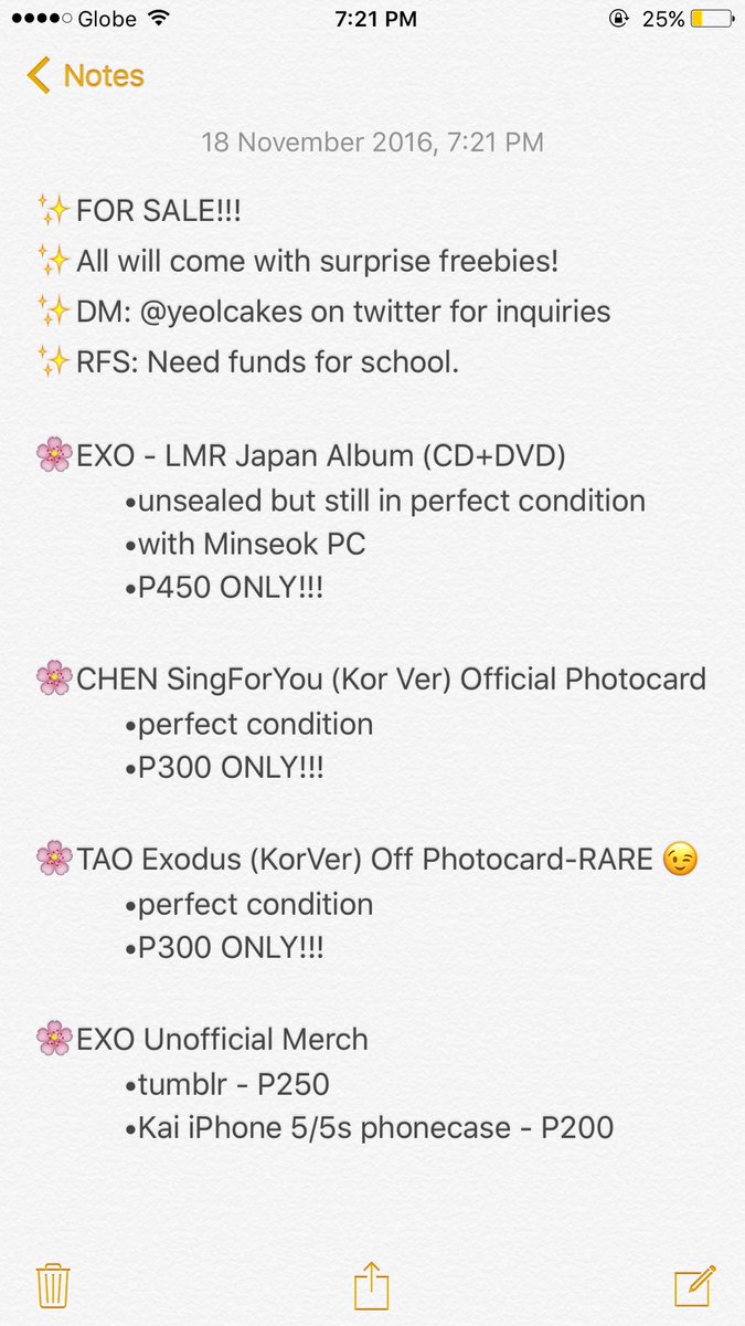 yeolcakes's tweet photo. 🌸FOR SALE!!!🌸
Rfs: Need funds!!! Everything will come with freebies!!

Please kindly help RT @rpcyph @_Kyungsoo_lover thank you so much!! 😘💕 https://t.co/qx7lGaNenD