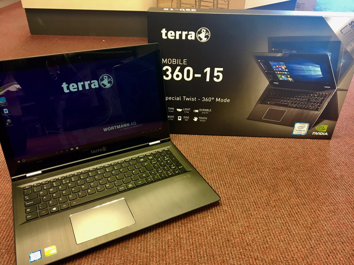 modcomp's tweet photo. Now in stock - the all new Terra Lightweight, thin twist screen laptop with touchscreen and SSD. Boots up in less than 7 seconds! https://t.co/II70vEhdii