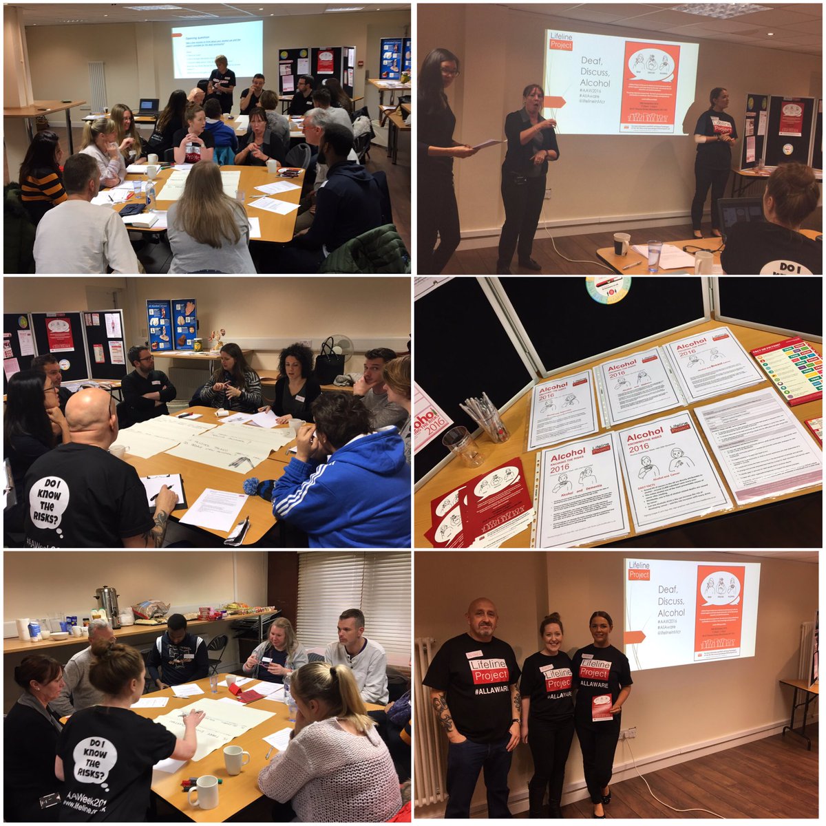 Our deaf discuss alcohol discussion is in full swing .. fantastic turn out, thank you all for the support #AAW2016 #knowtherisk #AllAware