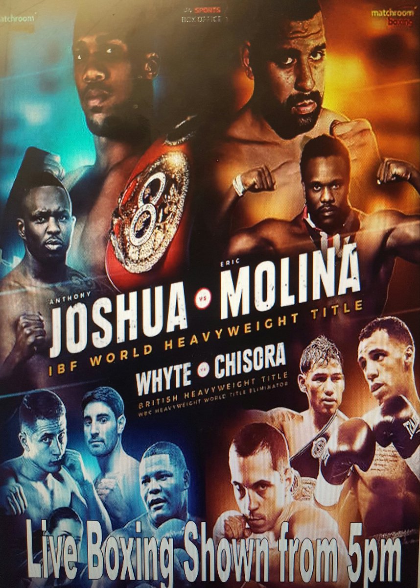 Live boxing shown this December from 5pm. Main event from 10pm. Not to be missed!!