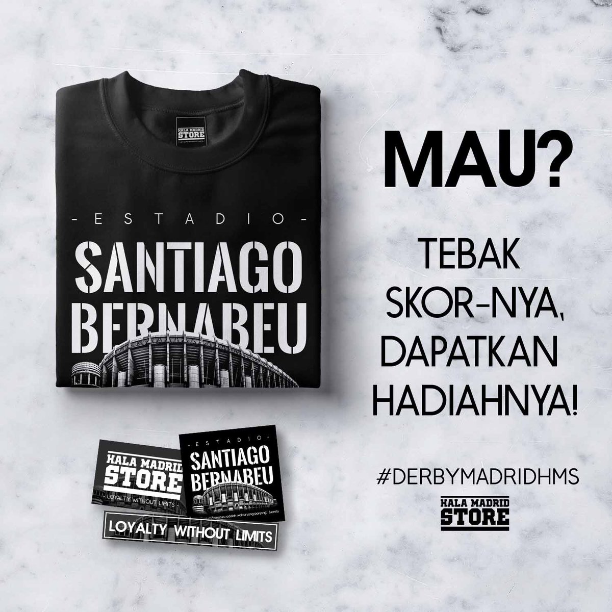 Halamadridstore's tweet photo. Mau ini Mads? Cukup menebak skor Derby Madrid &amp; yang benar akan mendapatkan Hadiah Keren ini! (1 pemenang)

- RETWEET &amp; MENTION disini - https://t.co/CyIQvlLzCq