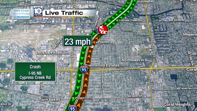 Crash on I-95 NB at Cypress Creek Rd #traffic https://t.co/vzogvBlcNf
