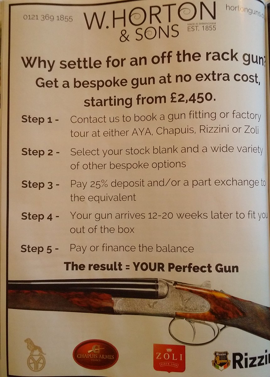 Our #marketing in <a href="/TheFieldmag/">The Field</a> this #christmas #bespoke guns from AYA <a href="/zoli_uk/">@Zoli_UK</a> <a href="/rizzini_uk/">Rizzini UK</a> <a href="/ChapuisUK/">Chapuis Armes UK</a>