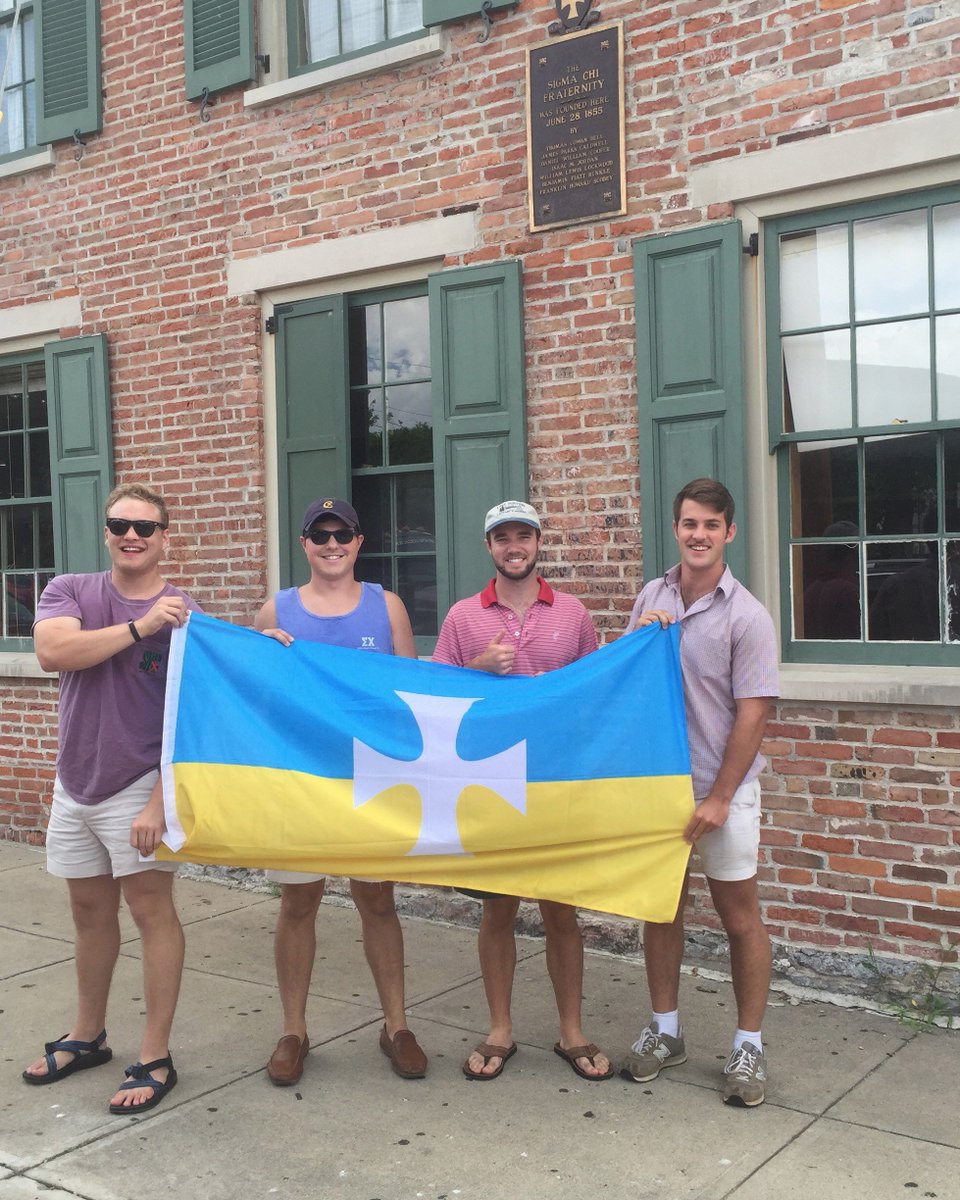 SigmaChi's tweet photo. Cole Gardner, @northgeorgiasig 2018, wins this week’s #flagfriday and a @greeklifeflags prize! Reply with your entries for upcoming weeks! https://t.co/1wSXnlGGVl