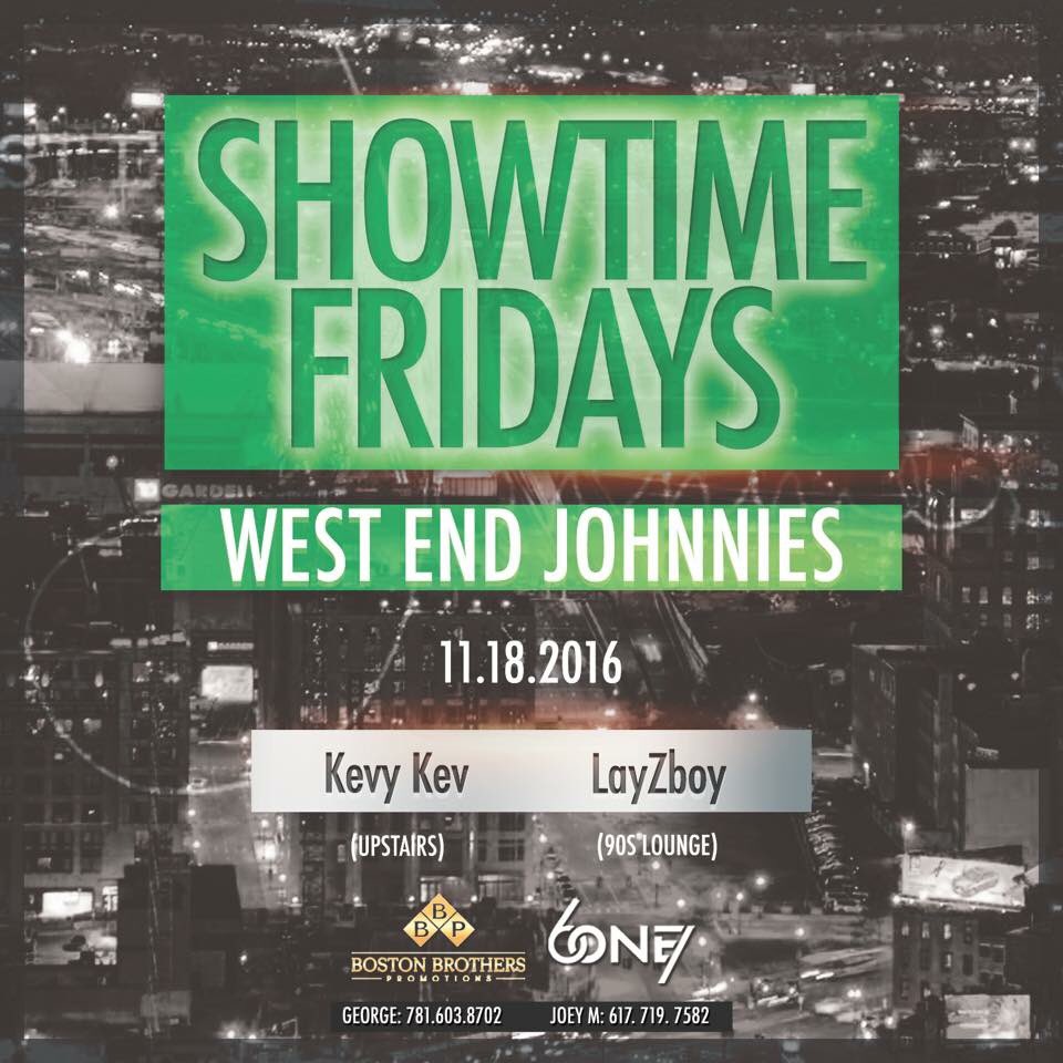 KevCuss's tweet photo. Catch me on the set tonight upstairs @johnnieswestend DJ LayZboy downstairs - @BostonBrosPromo @6one7events @Joey6one7 https://t.co/wSPybAhsLy