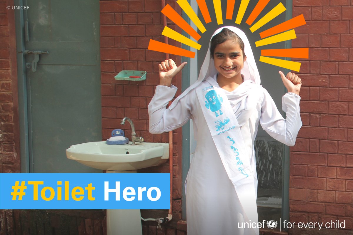 On #WorldToiletDay <a href="/UNICEF/">UNICEF</a> introduces you to children spreading the word about the importance of toilets uni.cf/toilethero #ToiletHero