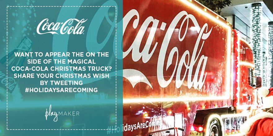 PlayMakerXM's tweet image. Come and visit the Coca-Cola Christmas Truck in Glasgow, Silverburn Centre today. #HolidaysAreComing #eventprofs