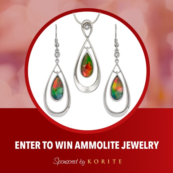 3 lucky winners will be selected to win this gorgeous ammolite set from @KORITEAmmolite -- share this #sweepstakes! jewelers.org/news/jewelry-c…