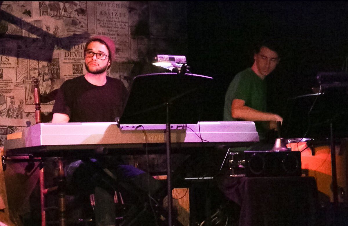 OUHelmerichLab's tweet image. Come see David Ball and Chase Durrett play their hearts out in Vinegar Tom! They've worked so hard on an original composition just for you!