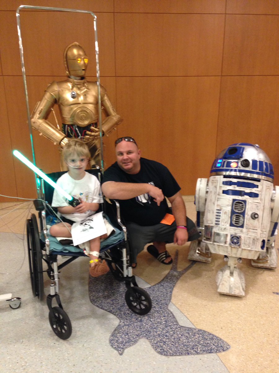 Pretty cool day w/ Payson <a href="/childhealthwi/">Children's Wisconsin</a> #starwars #jedi #c3po&amp;r2d2