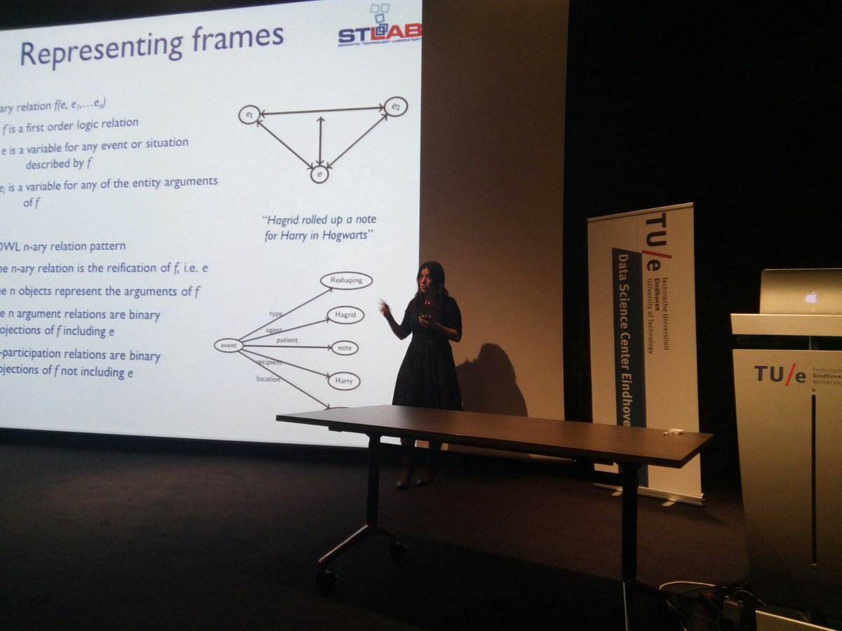 stlab_cnr's tweet image. Today @vpresutti presented her work "#KnowledgeExtraction and #LinkedData: Playing with Frames" at Data Science Center, Eindhoven @TUe_DSCe