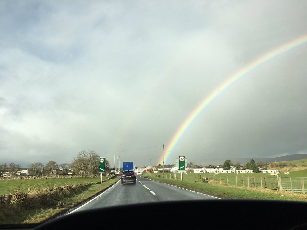 Double the beauty. Surely that's lucky 🍀 #doublerainbow
