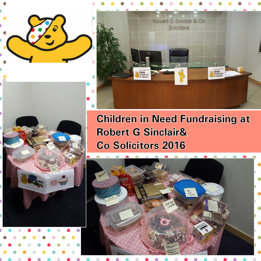 RGSinclairLtd's tweet photo. Fundraising for #ChildrenInNeed today at the office @BBCCiN https://t.co/6BoUBRgEGv