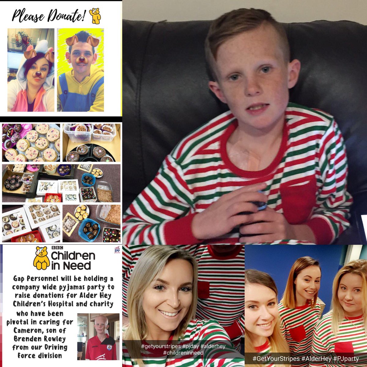 #getyourstripes #pjday #alderhey #ChildrenInNeed