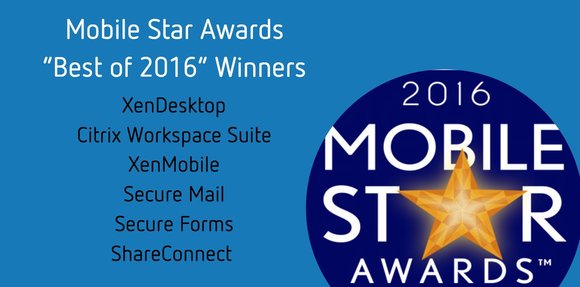 virtualpenny's tweet photo. Thrilled to see so many #Citrix offerings named 2016 Mobile Star Award winners! #WorkspaceSuite #XenDesktop https://t.co/Sbo0CwegMo https://t.co/P9D2Qj6h4q