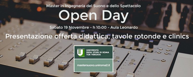 ing_torvergata's tweet photo. #domani #OPENDAY @MasterSuono a Ingegneria #TorVergata https://t.co/u8hBDdMFni #RobertoRosu #OliverMarino @marcoiacobini #EnricoCosimi https://t.co/x7HtmhcFwc