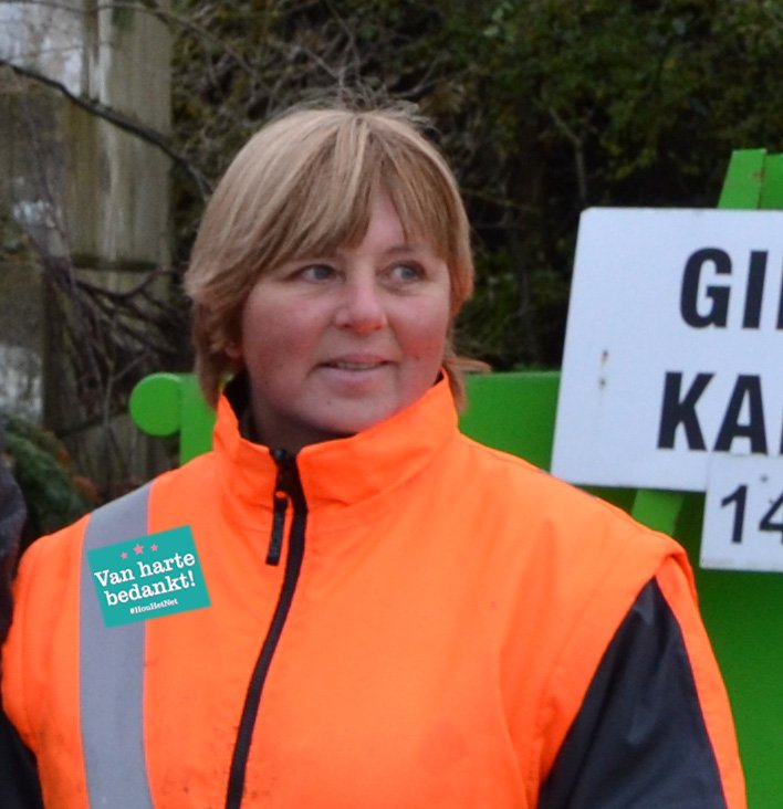 iok_iokafval's tweet image. Containerparkwachter Nancy Vreys uit @gemeenteBalen : Ik kreeg deze week een bedanksticker op mijn schouder. Hartverwarmend. #houhetnet
