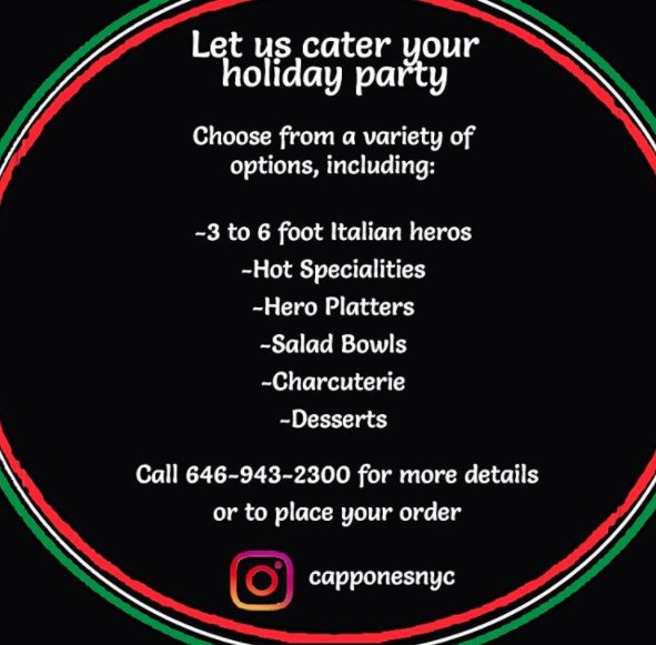 CapponesNYC's tweet photo. Eat authentic. #cateringnyc #foodienyc #chelseamarketnyc #nyceats https://t.co/ageHEMR8N6
