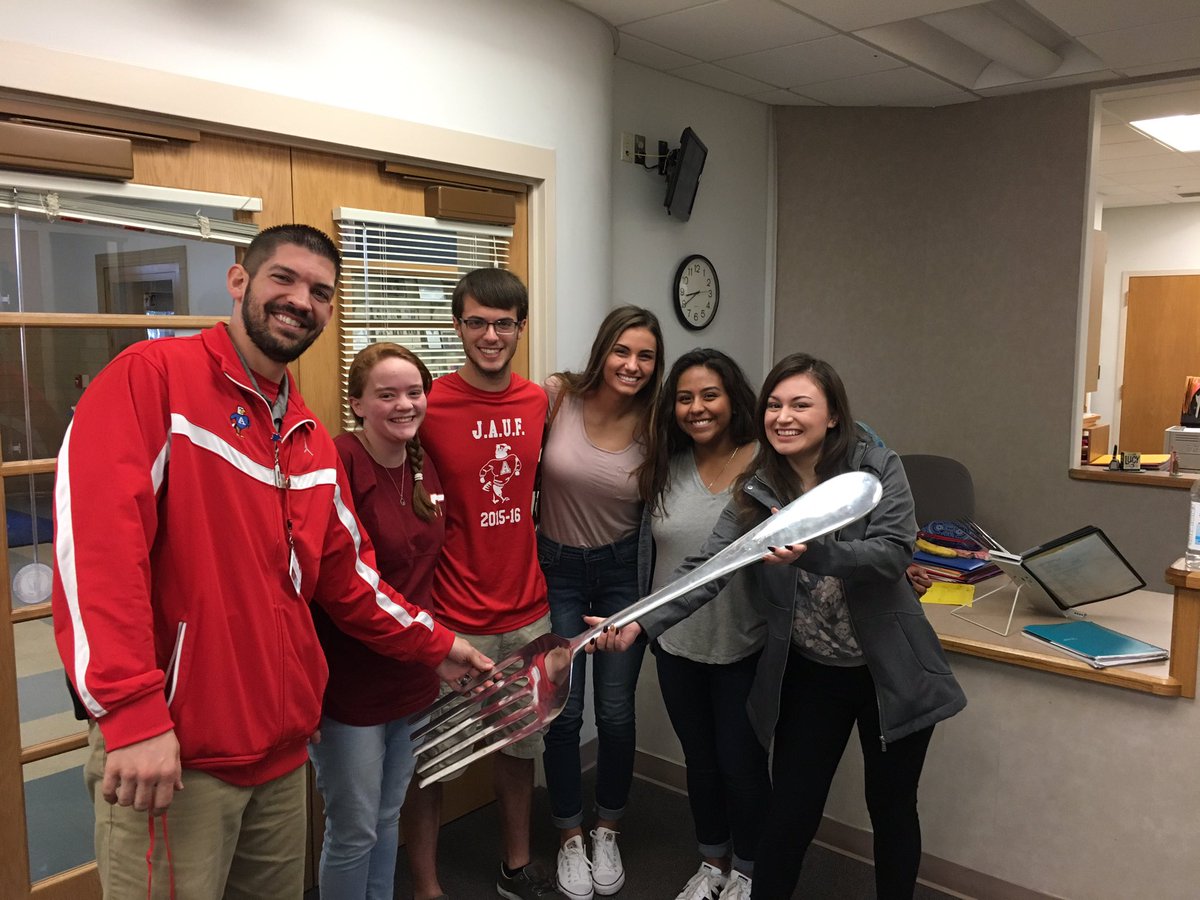 JAStudentGov's tweet photo. And the traveling Fork trophy has made it safely to JA! https://t.co/qtXrrfsa58