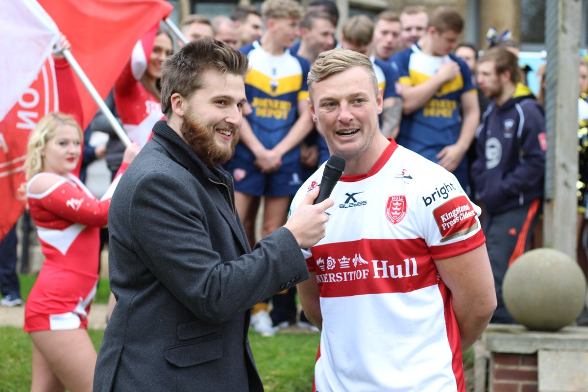 Our VP Sport, @HUUAthletic, was busy at the <a href="/hullkr_online/">Hull KR</a> new kit reveal featuring the <a href="/UniOfHull/">University of Hull</a>!