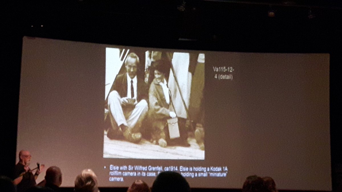 A snap of Elsie Holloway and Dr. Wilfred Grenfell with their cameras. Slide presented by Manfred Buchheit at the <a href="/ANLA_nl/">ANLA</a> symposium
