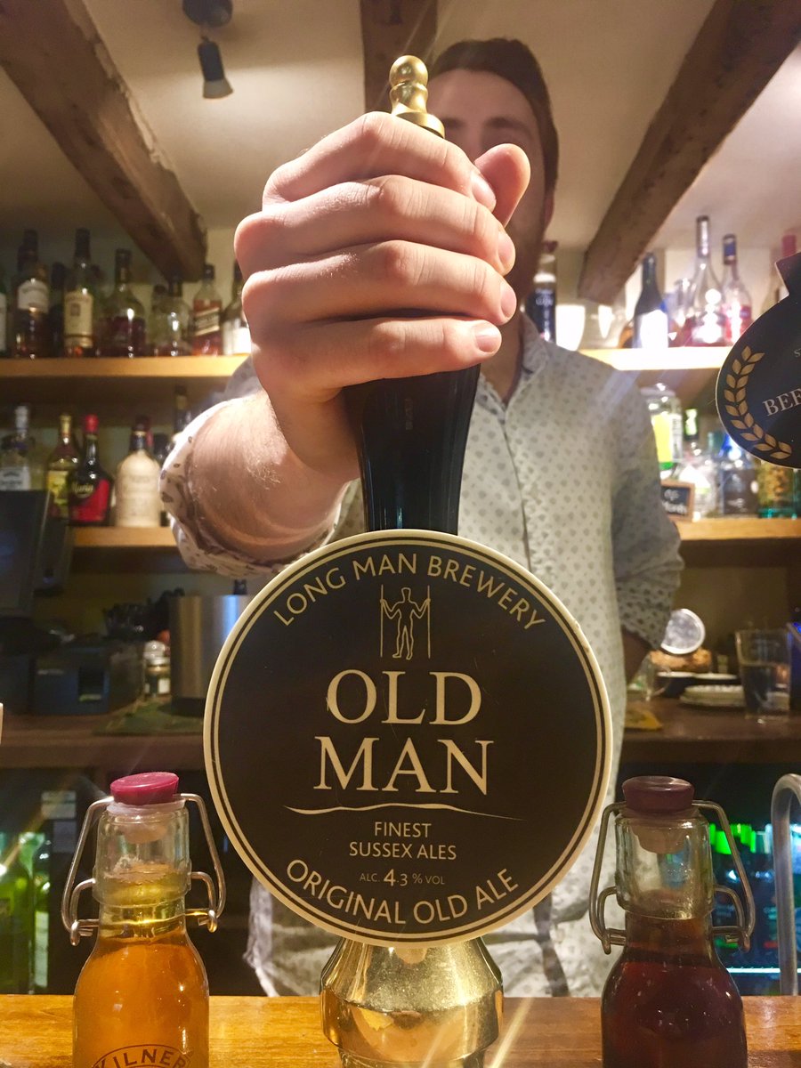 bolneystage's tweet photo. Just in time for Friday night got this lovely number on the pumps, Old Man from @longmanbrewery #beer #friday #local #bolney #pub https://t.co/ZrrRw0NXwt