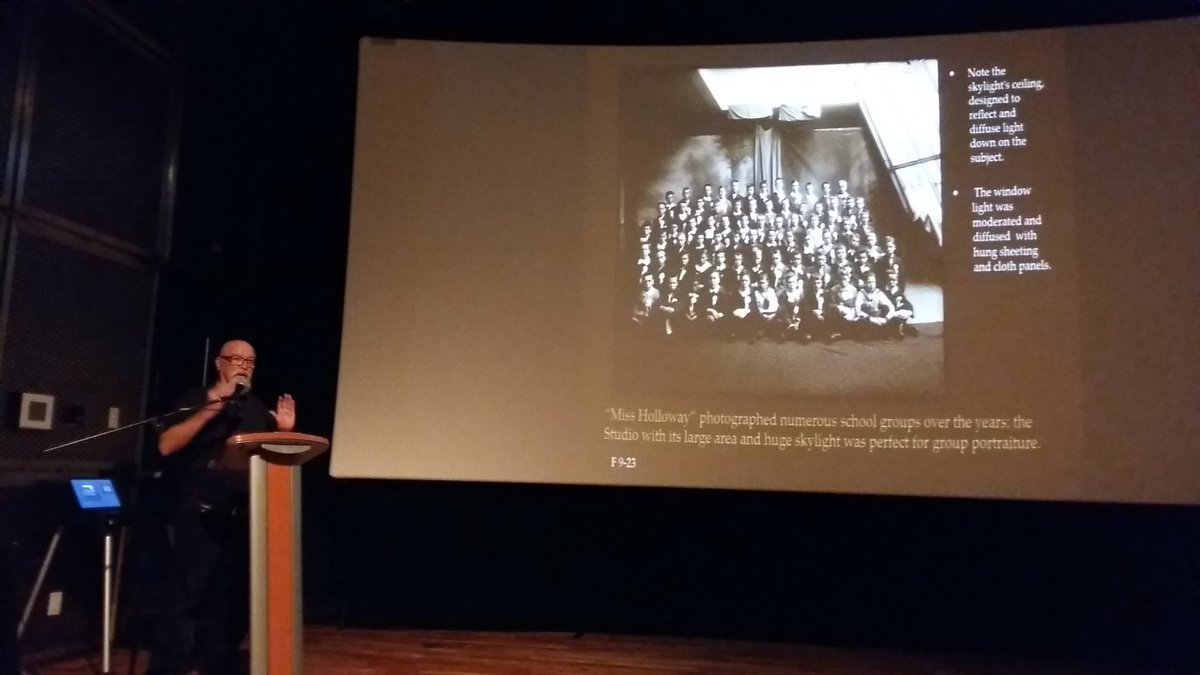 Manfred Buchheit at the #archivesweek symposium talking about the set up of the Holloway #photography studio #newfoundland