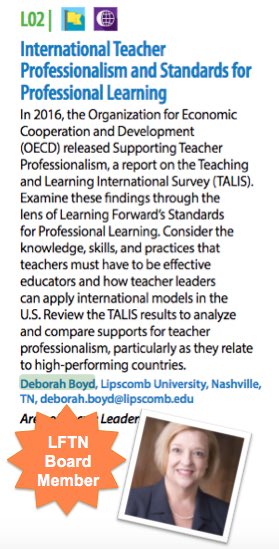 LearnForwardTN's tweet photo. Heading to Vancouver for #learnfwd16? LFTN Board member Deborah Boyd will host this great session. Check it out! https://t.co/nquLNUCylw
