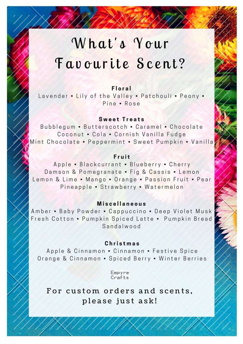 What's your favourite scent? #candles #candlemaking #candlescents
